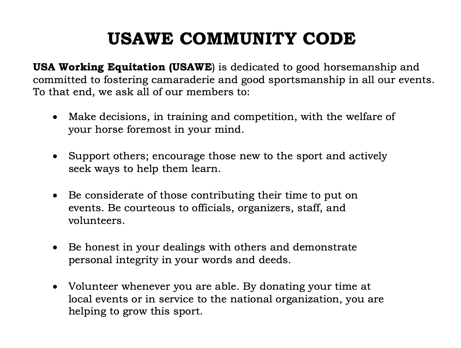 USAWE_community code